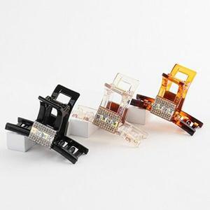 여성 핸드메이드 긴머리 반묶음 큐빅 삔 헤어집게_3