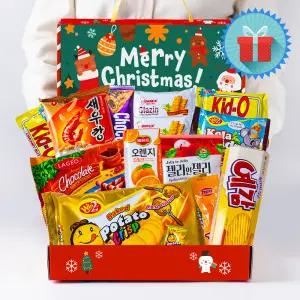 크리스마스 루돌프2호 아담 사이즈 패키지형 종합과자선물세트 간식꾸러미 손잡이 박스 단체