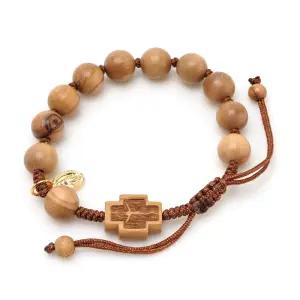 올리브 매듭 묵주팔찌 10mm 천주교 성물 P0000EWT