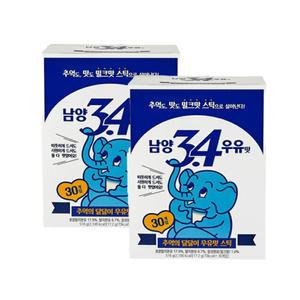 남양 3.4 우유맛 스틱 60T 우유분말 (30Tx2개)