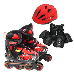 디즈니 카스 아동 인라인스케이트 세트 인라인+헬멧+보호대