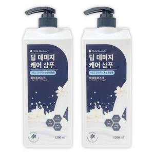 밀크바오밥 딥 데미지 케어 샴푸 화이트머스크 1200ml 2개