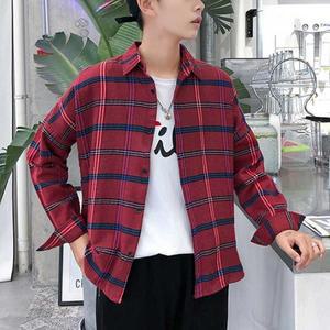 [JHQRKG4T_4B]레드 룩 레이어드셔츠남자남방 공용 코디