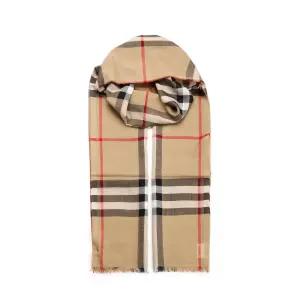 25SS 버버리 여성 체크 울 실크 머플러 베이지 8078779 A7026