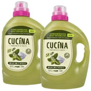 쿠치나 바질 3배 농축 주방세제 2.7L 2개