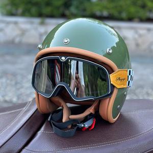 레트로 헬멧 오토바이 오픈페이스 소두핏 라이더