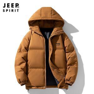 JEEP 남성 벨벳 후드 재킷 겨울코트