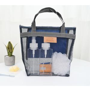 6색 1개 손잡이 매쉬 백 그물 목욕가방 건조 파우치 망사 가방 백 수영 가방 비치 백