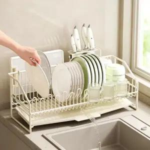 자동 물빠짐 식기건조대 컵 그릇 접시거치대 싱크대선반