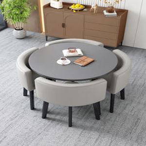 4인 원탁 회의실 테이블 1 대리석 탁자 미니 식탁 세트 대기실 휴게실 색상 80 노트