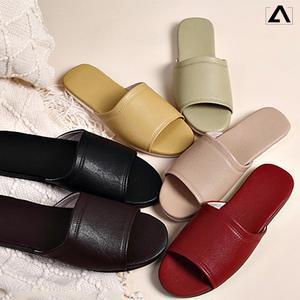 고급 실내화 가죽 슬림 거실화 사무실 산후조리원 슬리퍼