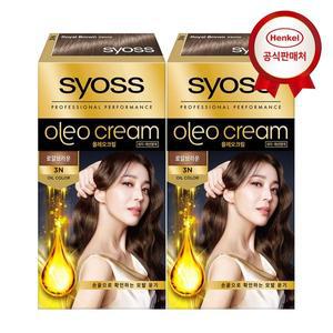 갤러리아 사이오스 올레오크림 새치염색약 3-N 로얄브라운 x 2개