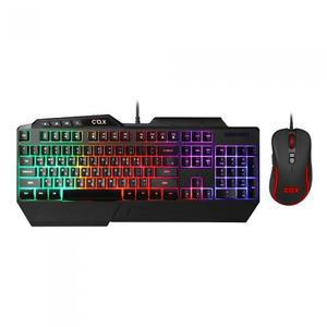 COX CKM510 게이밍 키보드 마우스 세트 유선 멤브레인 레인보우 백라이트 스텝스컬쳐2 레이저각인 생활방수