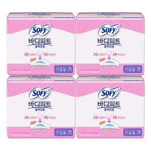 쏘피 바디피트 생리대 날개형 대형 여성 추천 16P 4개 BNS