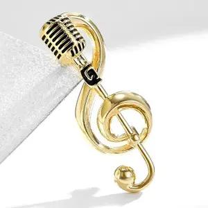 골드 음표 브로치 패션 액세서리 옷핀-WFHEZ0G