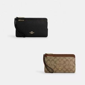 [코치] 페블 레더 더블 지퍼 월렛 CU919/C5610/CU920