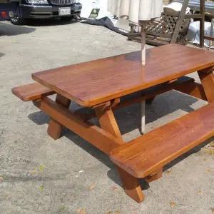 [하프클럽/셀러허브_여성트랜드패션]6인용 야외테이블 원목테이블