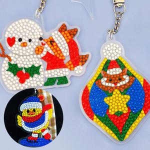 반짝반짝 보석십자수 아크릴 가방고리 만들기 - 크리스마스2 옵션