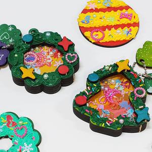 DIY 데코덴 우드 쉐이커 가방고리 크리스마스(옵션)