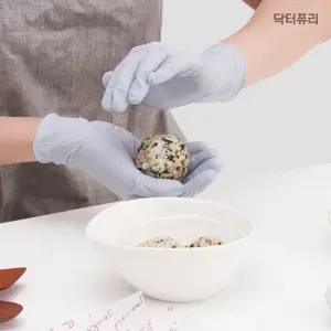 닥터퓨리 귀리코팅 위생 니트릴장갑 200매 파우더프리   사이즈 S M L )