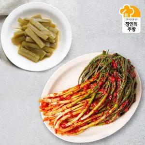 [이광석장인]파김치1kg + 궁채1kg 반찬세트 밥도둑