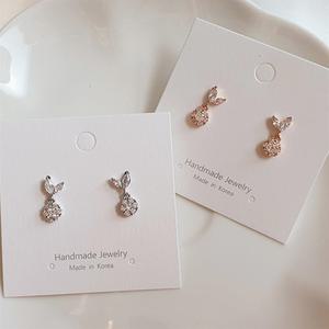 여성 나들이 패션 큐빅 블링 동글 미니 귀찌 귀걸이