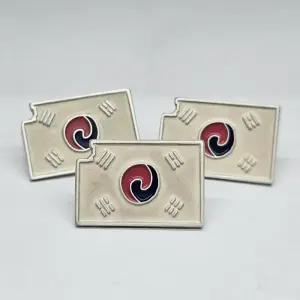 순은 Silver 진관사 태극기 뱃지 브로치