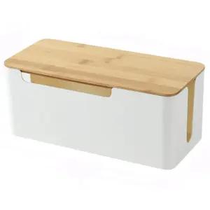 셋톱박스정리함 와이파이 공유기 원목/멀티탭/정리함/3구/선정리/책상/사무실/거실/전선/보관함