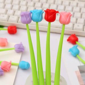 실리콘 튤립볼펜 판촉용 홍보용 귀여운 예쁜 재미있는 캐릭터 볼펜 중성펜 소량 인쇄 각인 제작 인쇄가능
