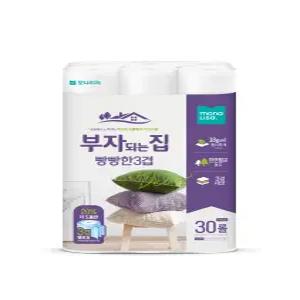 모나리자 부자되는집 빵빵한 3겹 화장지 30m 30롤
