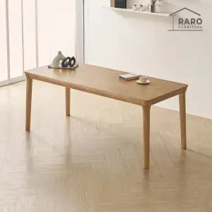 [/착불배송] 허브 1900 고무나무 원목 6인 식탁 단품