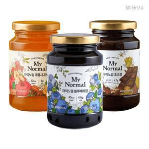 마이노멀 잼 (애플시나몬 블루베리 초코) 저당잼 3종세트 각1개 총3개