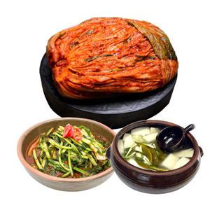 도미솔김치 왕비포기김치3kg+열무김치2kg+동치미3kg(3종,8kg)