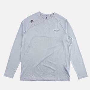 데상트 남성 레귤러핏 기능성 자가드 긴팔티 그레이 SP321TTL71