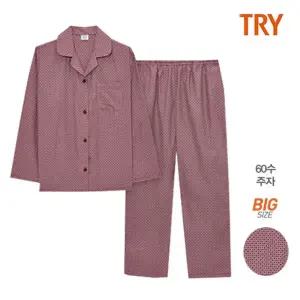 홈란쥬 트라이 여성 프리미엄 순면 60수 주자직 잠옷 파자마세트 J52