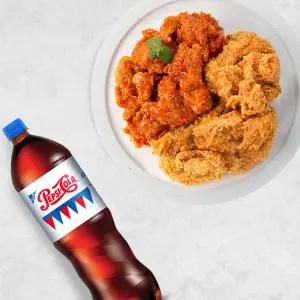 네네치킨 순살양념반후라이드반+콜라(1.25L)
