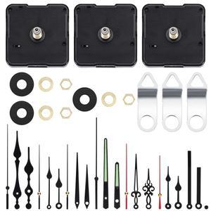 사일런트 쿼츠 무브먼트, 7 세트 다양한 스타일의 시계 바늘, 하이 토크 메커니즘, 긴 샤프트 3 피스
