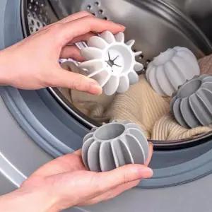 엉킴방지 실리콘 세탁 볼 드럼 세탁기 먼지 제거 공 4개 고양이털 강아지털 통돌이 런드리볼 빨래 워시볼