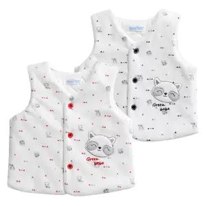 [그린베베] 영유아 겨울용_너구링2 벨로아 패딩조끼/유아수면조끼/아기옷/외출복/실내복/신생아/남아/여아/순면/KC인증/국내생산