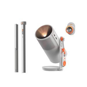 파워베이스 스탠드, 5시간 재생 시간, 라이선스 넷플릭스가 탑재된 Google TV, 360 조절 가능 450 ISO 루멘, 6W 하만 카돈 2개의 새로운 휴대용 프로젝터 XGIMI MoGo 4 2025