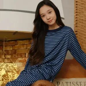 마밤 MSMV 피치기모 아동 주니어 잠옷 초등학생 파자마 내의 실내복 세트 컴피ST블루