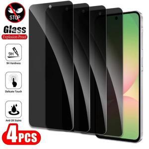 삼성 갤럭시 S25 울트라 S24 S23 S21 S22 플러스 S20 FE용 프라이버시 강화유리 필름 4개