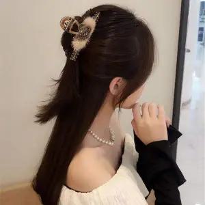 [콩심팥심]포인트 모양큐빅퍼 집게핀 큐빅핀 큐빅머리핀 큐빅집게핀 큐빅집게핀추천