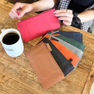 [다잇템] 여자 자크 베이직 정리 탄탄가죽 색상 장지갑