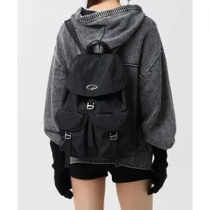 오드스튜디오 ODDSTUDIO 시그니처 투 포켓 백팩 - BLACK 5010213733 196652