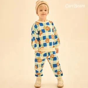 동글동글 체크텐더하트베어 융기모 상하복