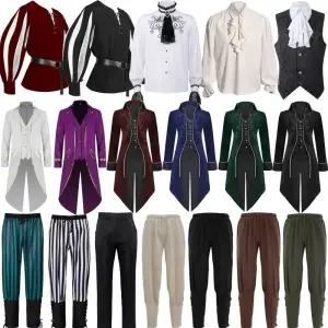 중세 귀족 연미복 남성 공연 의상 유럽 백작 연극 축제