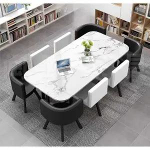 6인용 테이블 세트 회의 미팅룸 사무용 데스크 책상