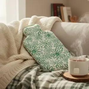 파쉬 보온물주머니 2L +데이지꽃패턴 4중거즈면커버