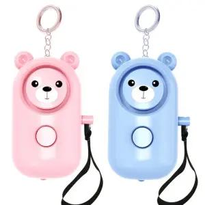곰돌이 호신용 경보기 130dB 휴대용 싸이렌 구조벨 고리형 여성 아동용